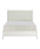 Transitional Styling Antique White Finish 1pc Queen Size Bed Button-Tufted Upholstered Headboard Birch Veneer Wooden Bedroom Furniture