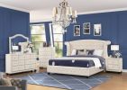 Sophia King 4 Pc Bedroom Set Made with Wood in Cream