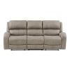Luxurious Style Double Reclining Sofa 1pc Brown Plush Comfortable Living Room Furniture