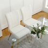 Modern White teddy wool dining chair, upholstered chair with fabric accent side chair with gold-plated metal legs for family furniture living room, be