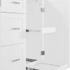 K&K Rolling Kitchen Island with Storage, Kitchen Cart with Rubber Wood Top, 3 Drawer, 2 Slide-Out Shelf and Internal Storage Rack, Kitchen Island on W