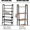 WTZ Book Shelf, Black Bookshelf, Ladder Bookcase, 4 Tier Tall Book case for Bedroom, Living Room, Office MC-801