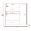 2 Piece Bedroom Set, London Armoire + Rioja 4 Drawer Dresser, Black