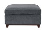 Ash Grey Chenille Fabric Modular Sofa Set 6pc Set Living Room Furniture Couch Sofa Loveseat 4x Corner Wedge 1x Armless Chair and 1x Ottoman Tufted Bac