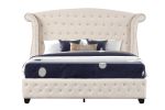 Sophia King 4 Pc Bedroom Set Made with Wood in Cream