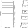 Bookshelf; Ladder Shelf; 4 Tier Tall Bookcase; Modern Open Book Case for Bedroom; Living Room; Office (Brown)