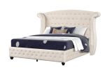 Sophia King 4 Pc Bedroom Set Made with Wood in Cream