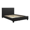 Contemporary Design 1pc Eastern King Size Bed Durable Faux Leather Upholstered Unique Style Bedroom Furniture
