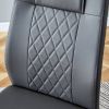 Modern dining chair with faux leather cushioned seats - dining chair with metal legs, suitable for kitchen, living room, bedroom, dining room side cha