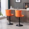 A&A Furniture,Swivel Velvet Barstools Adjusatble Seat Height from 25-33 Inch,17.7inch base, Modern Upholstered Bar Stools with Backs Comfortable Tufte