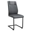 Modern dining chair with faux leather cushioned seats - dining chair with metal legs, suitable for kitchen, living room, bedroom, dining room side cha