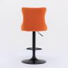 A&A Furniture,Swivel Velvet Barstools Adjusatble Seat Height from 25-33 Inch,17.7inch base, Modern Upholstered Bar Stools with Backs Comfortable Tufte