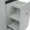 Kitchen Island with Drop Leaf, 53.9" Width Rolling Kitchen Cart on Wheels with Internal Storage Rack and 3 Tier Pull Out Cabinet Organizer, Kitchen St