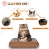 Fluffydream Cat Scratcher, Cardboard Lounge Bed, Bone Shape Design, Recyclable Corrugated Scratching Pad, Stable and Durable, Furniture Protector, Rev