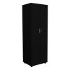3 Piece Bedroom Set, London Armoire + Salento Nightstand + Salento Nightstand, Black