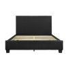 Contemporary Design 1pc Eastern King Size Bed Durable Faux Leather Upholstered Unique Style Bedroom Furniture