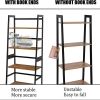 Bookshelf; Ladder Shelf; 4 Tier Tall Bookcase; Modern Open Book Case for Bedroom; Living Room; Office (Brown)
