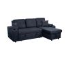 Right-facing sectional sofa with footrest, convertible corner sofa with armrest storage, living room and apartment sectional sofa, right chaise longue