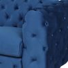 Modern 3-Piece Sofa Sets with Sturdy Metal Legs,Velvet Upholstered Couches Sets Including Three Seat Sofa, Loveseat and Single Chair for Living Room F