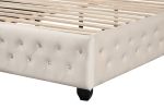 Sophia King 4 Pc Bedroom Set Made with Wood in Cream