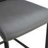 Modern dining chair with faux leather cushioned seats - dining chair with metal legs, suitable for kitchen, living room, bedroom, dining room side cha