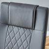Modern dining chair with faux leather cushioned seats - dining chair with metal legs, suitable for kitchen, living room, bedroom, dining room side cha