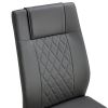 Modern dining chair with faux leather cushioned seats - dining chair with metal legs, suitable for kitchen, living room, bedroom, dining room side cha