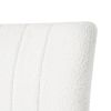 Modern White teddy wool dining chair, upholstered chair with fabric accent side chair with gold-plated metal legs for family furniture living room, be
