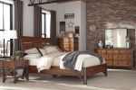 Rustic Brown and Gunmetal Finish 1pc Queen Size Platform Bed Industrial Design Horizontal Slats Bedroom Furniture