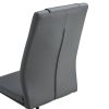 Modern dining chair with faux leather cushioned seats - dining chair with metal legs, suitable for kitchen, living room, bedroom, dining room side cha