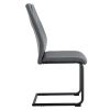Modern dining chair with faux leather cushioned seats - dining chair with metal legs, suitable for kitchen, living room, bedroom, dining room side cha