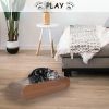 Fluffydream Cat Scratcher, Cardboard Lounge Bed, Bone Shape Design, Recyclable Corrugated Scratching Pad, Stable and Durable, Furniture Protector, Rev