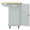 Kitchen Island with Drop Leaf, 53.9" Width Rolling Kitchen Cart on Wheels with Internal Storage Rack and 3 Tier Pull Out Cabinet Organizer, Kitchen St