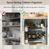 Kitchen Island with Drop Leaf, 53.9" Width Rolling Kitchen Cart on Wheels with Internal Storage Rack and 3 Tier Pull Out Cabinet Organizer, Kitchen St