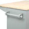 Kitchen Island with Drop Leaf, 53.9" Width Rolling Kitchen Cart on Wheels with Internal Storage Rack and 3 Tier Pull Out Cabinet Organizer, Kitchen St
