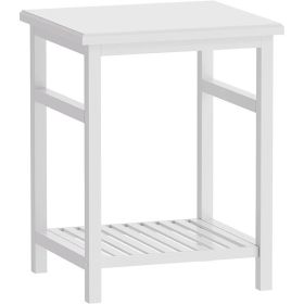 WTZ Nightstand, End Table, Bamboo Night Stand Bedside Table, Side Table for Bedroom Living Room Lounge, Space Saving, Easy to Assemble, NS-537 (1 Pack (Color: as picture)