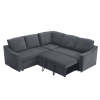 [NEW ARRIVED] [VIDEO PROVIDED]L-shaped sofa with pull-out sofa bed, Corner Sofa,comfortable living room furniture set, sleeper sofa bed,Corner seat fo