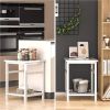 WTZ Nightstand, End Table, Bamboo Night Stand Bedside Table, Side Table for Bedroom Living Room Lounge, Space Saving, Easy to Assemble, NS-537 (1 Pack