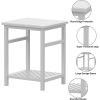 WTZ Nightstand, End Table, Bamboo Night Stand Bedside Table, Side Table for Bedroom Living Room Lounge, Space Saving, Easy to Assemble, NS-537 (1 Pack