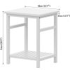 WTZ Nightstand, End Table, Bamboo Night Stand Bedside Table, Side Table for Bedroom Living Room Lounge, Space Saving, Easy to Assemble, NS-537 (1 Pack